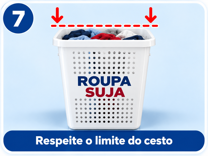 Respeite o limite do cesto